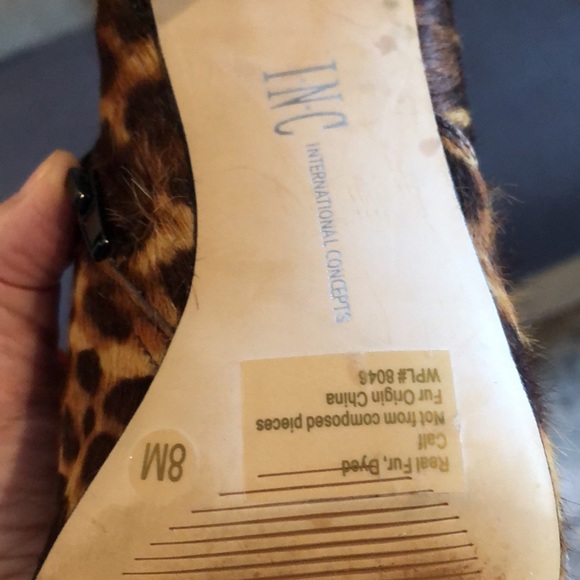 INC calf Booties 8M , worn once excellent condition, 3 inch heel, - Picture 6 of 6